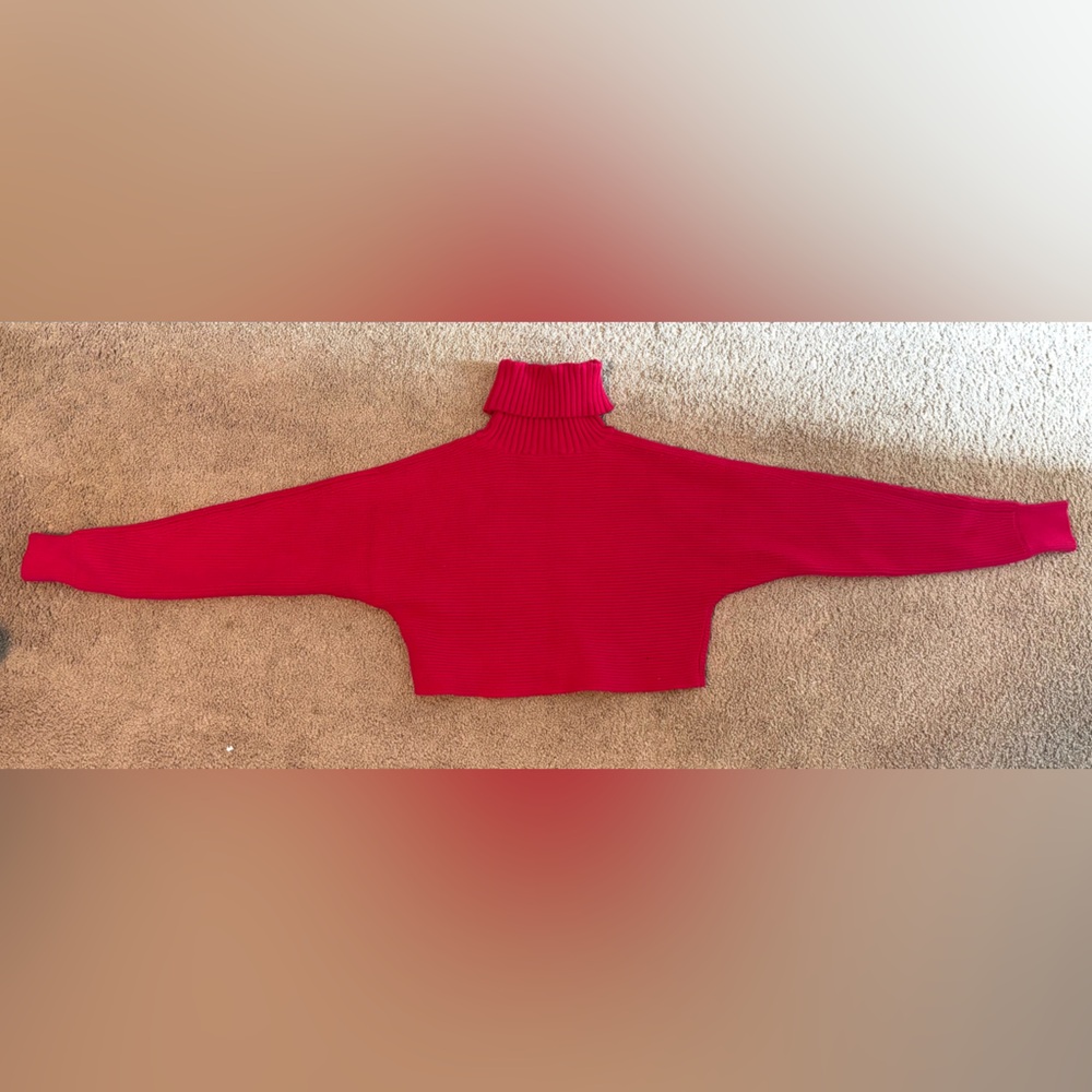 House of Harlow 1960 cropped hot pink sweater